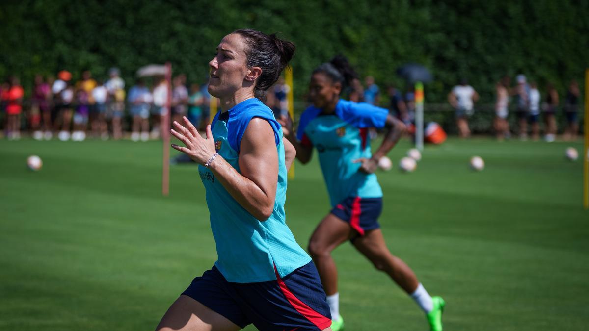 El Barça femenino preparando la Women's French Cup