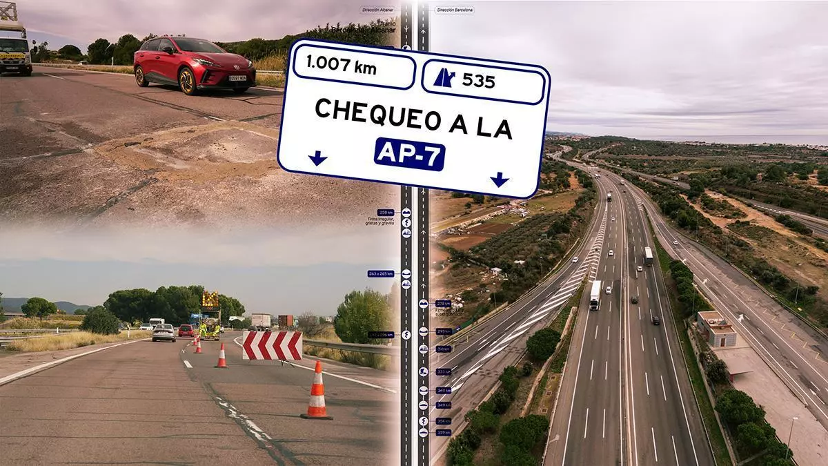 Chequeo a la AP-7: la gran autopista del Mediterráneo acumula más de 100 desperfectos en el asfalto