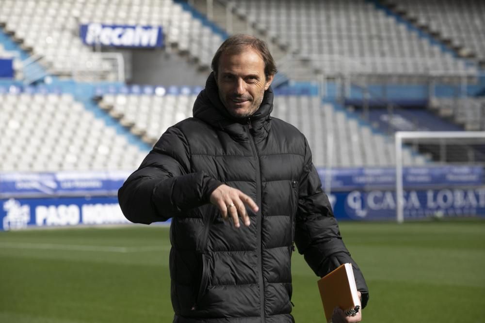 Entrenamiento del Real Oviedo de fútbol en el Carl