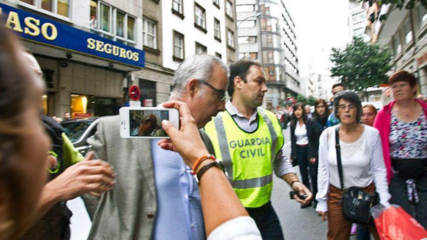 El padre de Asunta, Alfonso Basterra, hoy en Santiago. / Xoán Álvarez