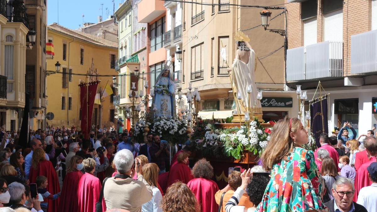 Las imágenes de la Virgen y Cristo Resucitado se encuentran en Segorbe.