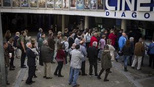 Espectadores en una edición anterior de la Fiesta del Cine. 