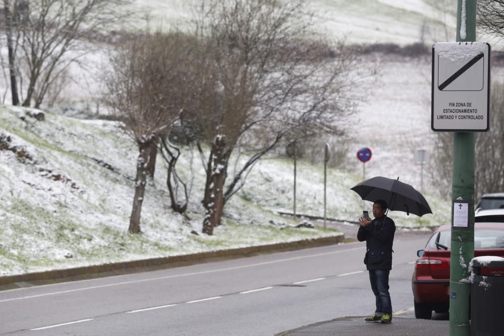 La nevada en la comarca de Avilés