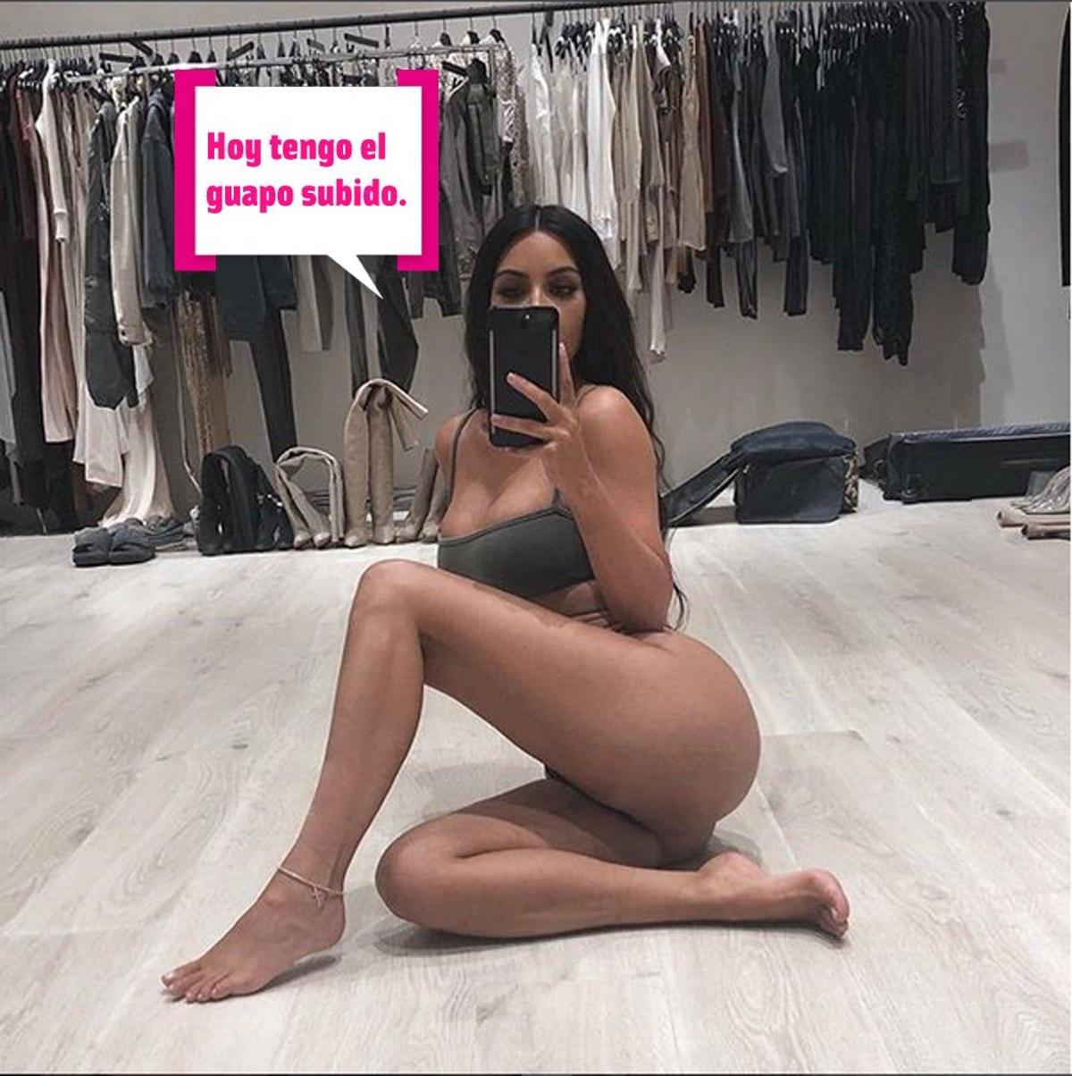 Kim Kardashian, sexy en su vestidor