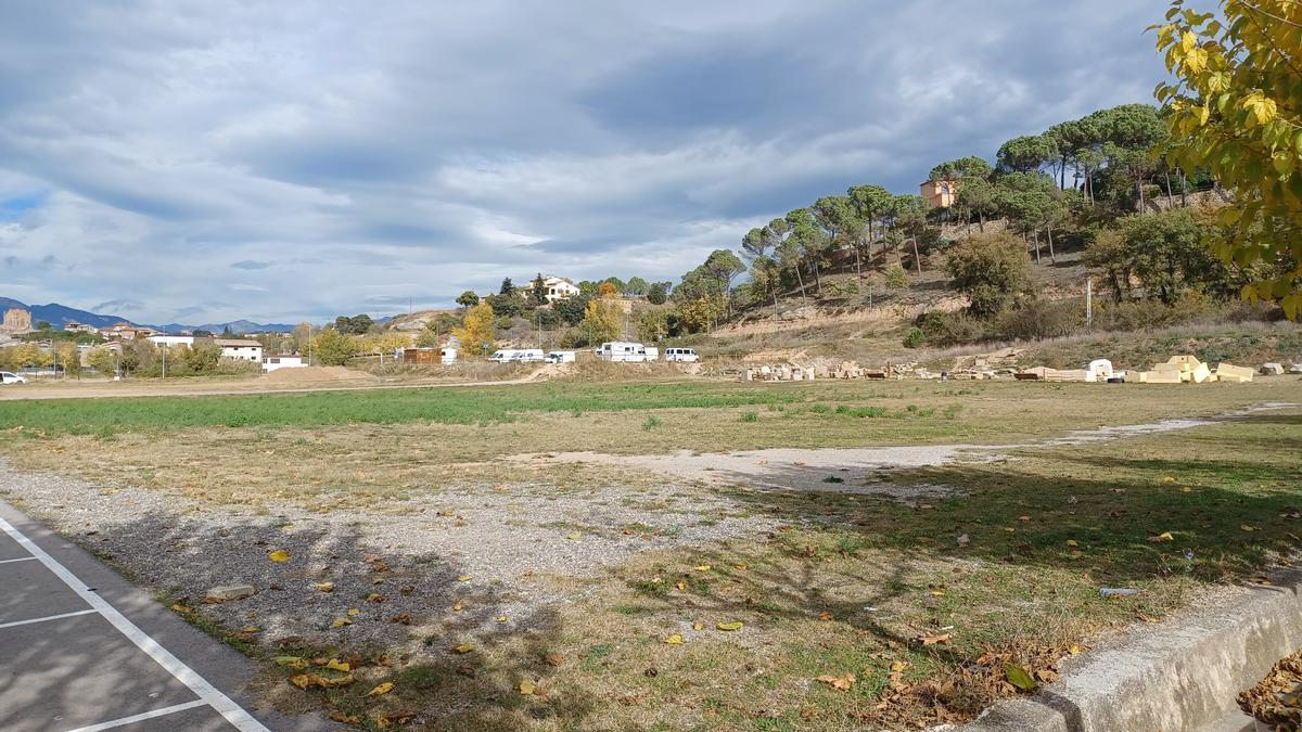 Terrenys on s&#039;ubicarà la pista d&#039;atletisme, a la zona esportiva de Gironella