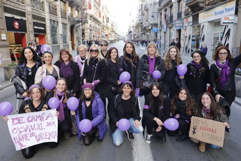 Periodistas de Levante-EMV y Levante TV en la manifestación del 8 de marzo