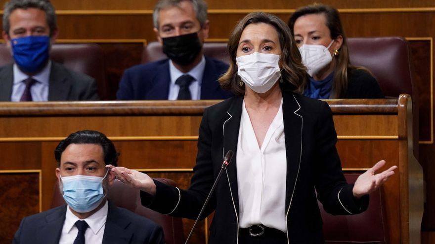 Cuca Gamarra desde su escaño en el Congreso.