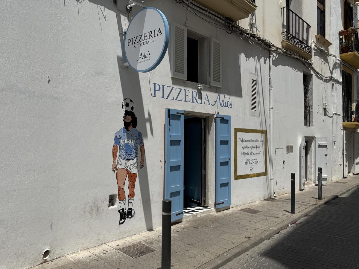 Imagen de archivo del mural de Maradona, retirado en junio del año pasado.