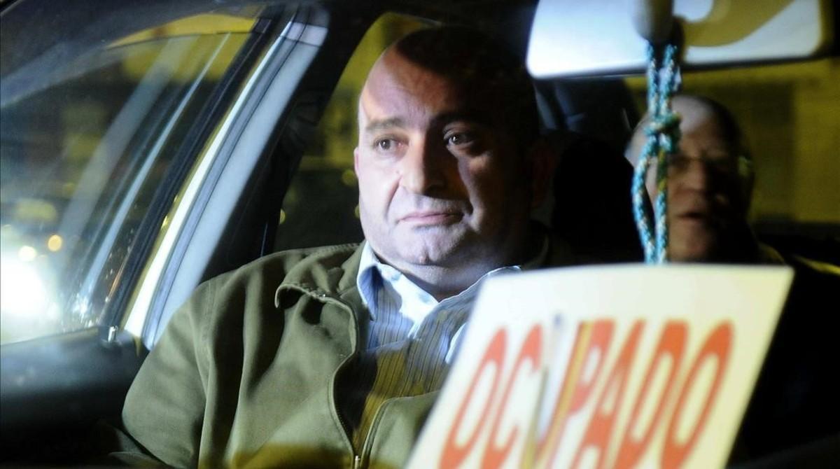 El exchofer de la Junta Juan Francisco Trujillo tras prestar declaración como imputado.