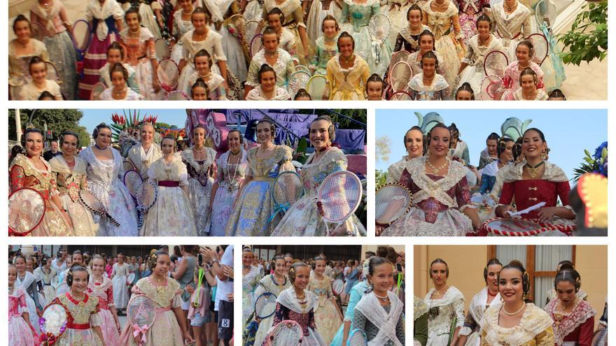 Las candidatas a falleras mayores de València, en la Batalla de Flores