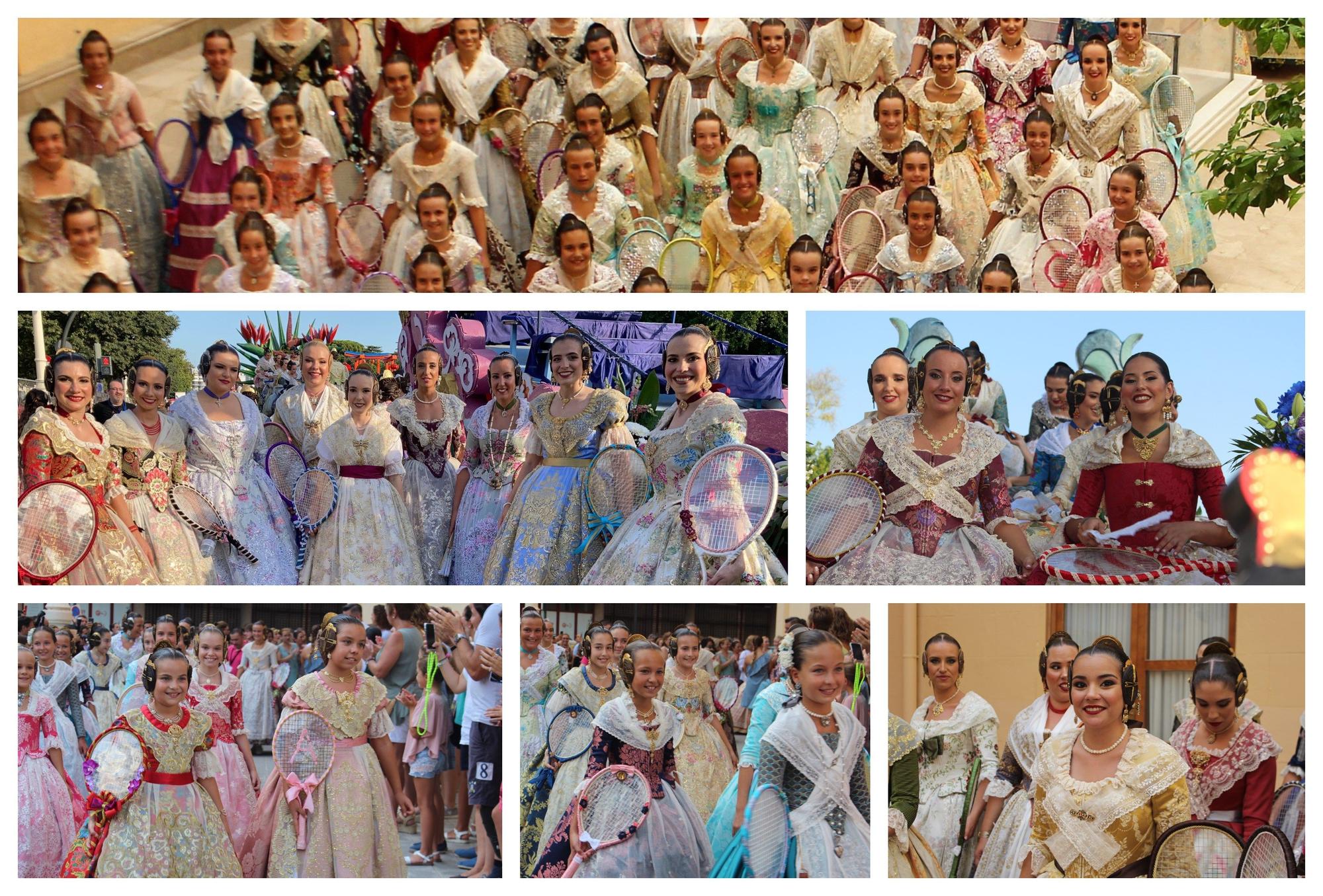 Las candidatas a falleras mayores de València, en la Batalla de Flores