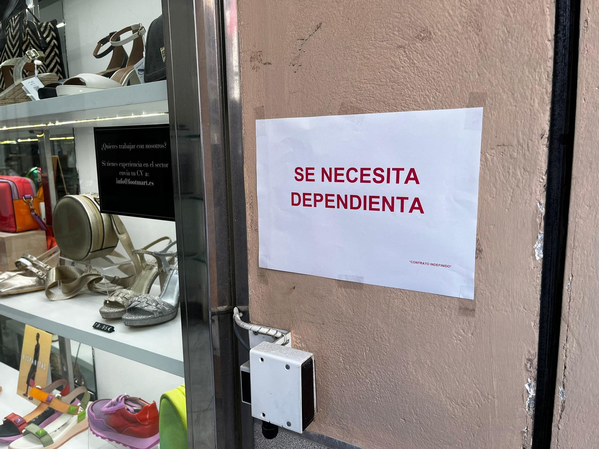 Estos son los anuncios de trabajo en las calles comerciales Sant Miquel y Jaume II de Palma