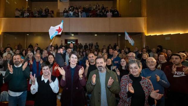Ana Pontón, ayer, en un acto de precampaña en O Rosal. | // D.P.