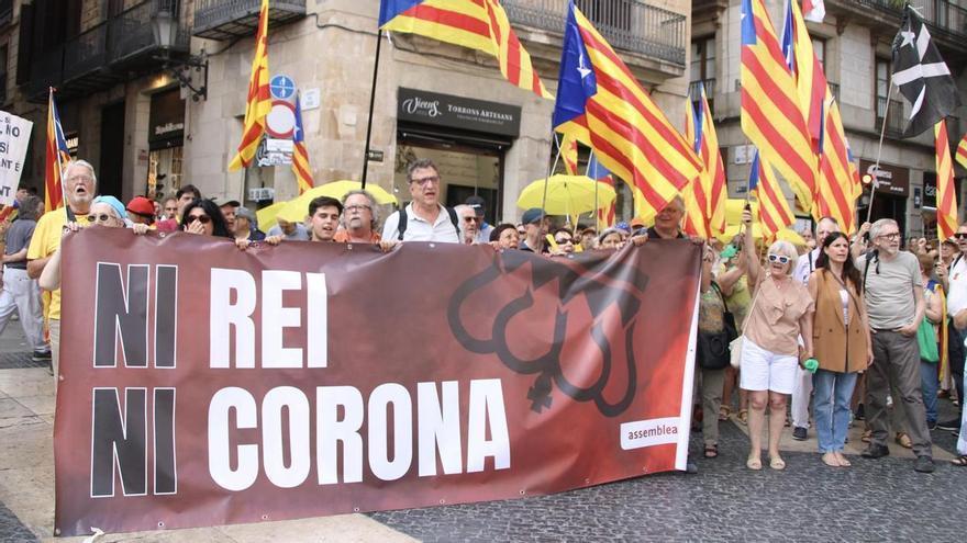 Protesta contra la visita de Felip VI a Barcelona pels premis Princesa de Girona