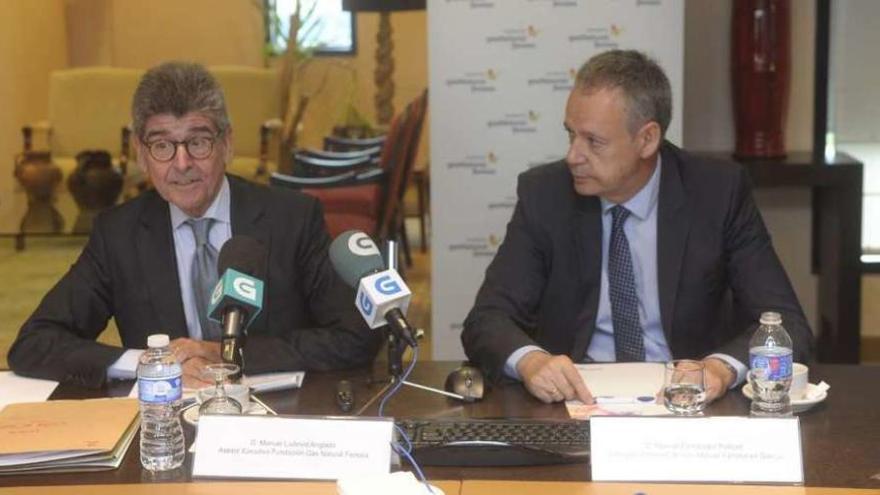 Manuel Ludevid y Fernández Pellicer, ayer, durante la presentación del informe en A Coruña.