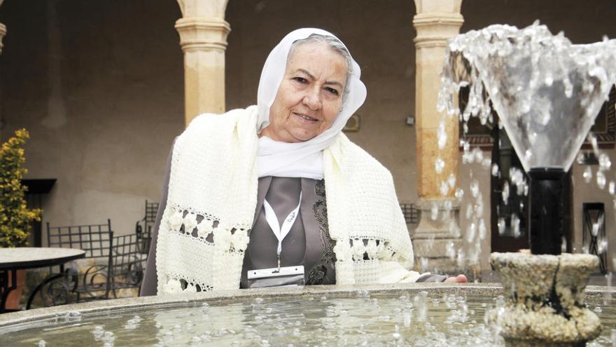 La empresaria Gamila Hiar del sector de productos de belleza y cosmética, antes de participar en un encuentro de mujeres en Segovia. // Efe