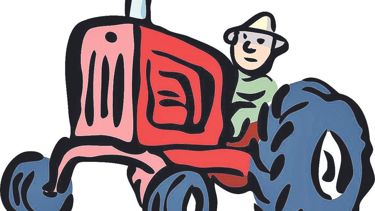 Ilustración de un tractor