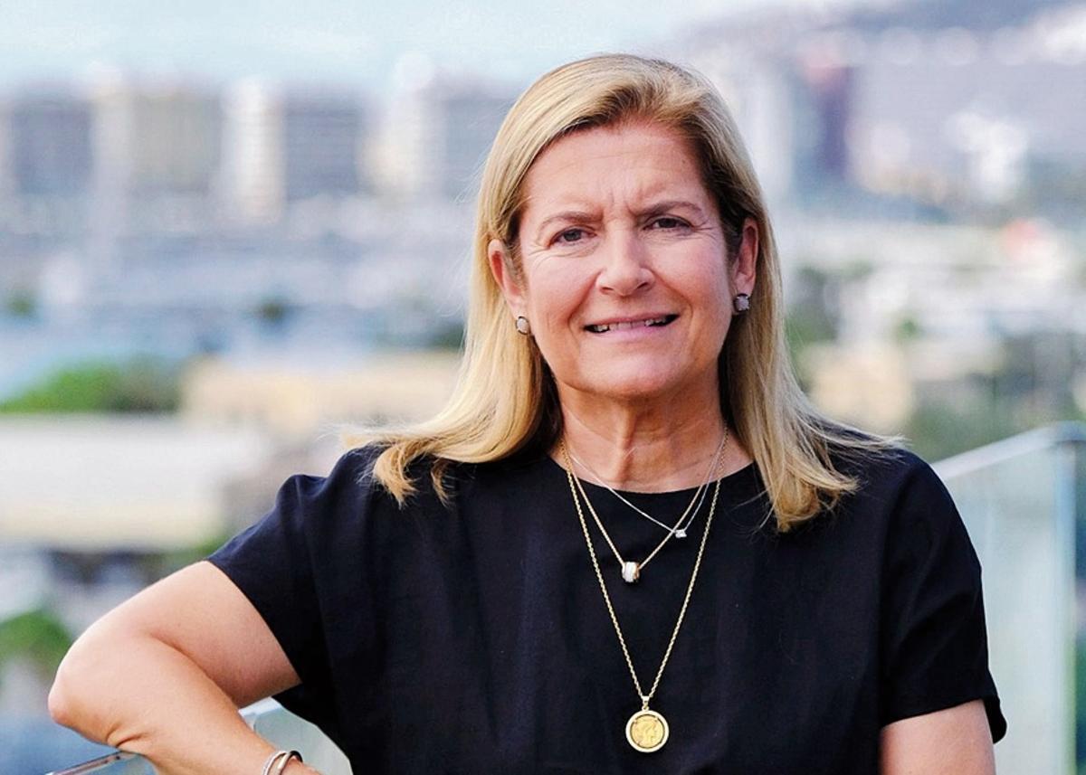 Alicia Martinón, presidenta de Grumasa Martinón, en el hotel Livvo Lumm de Las Palmas de Gran Canaria