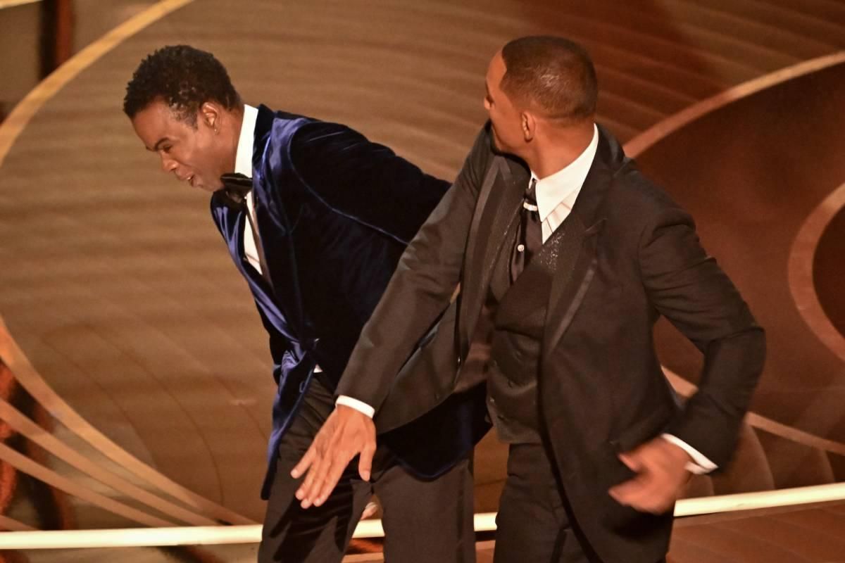 Momento en el que Will Smith le da un tortazo a Chris Rock