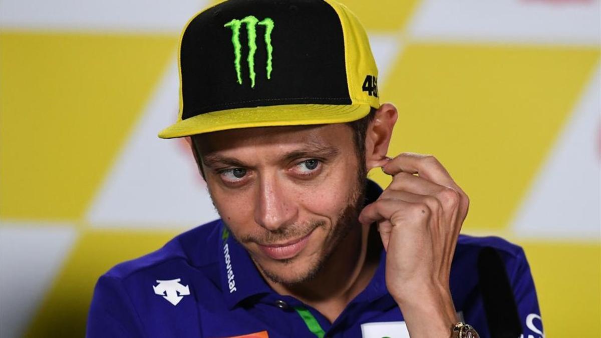 Valentino Rossi, en rueda de prensa