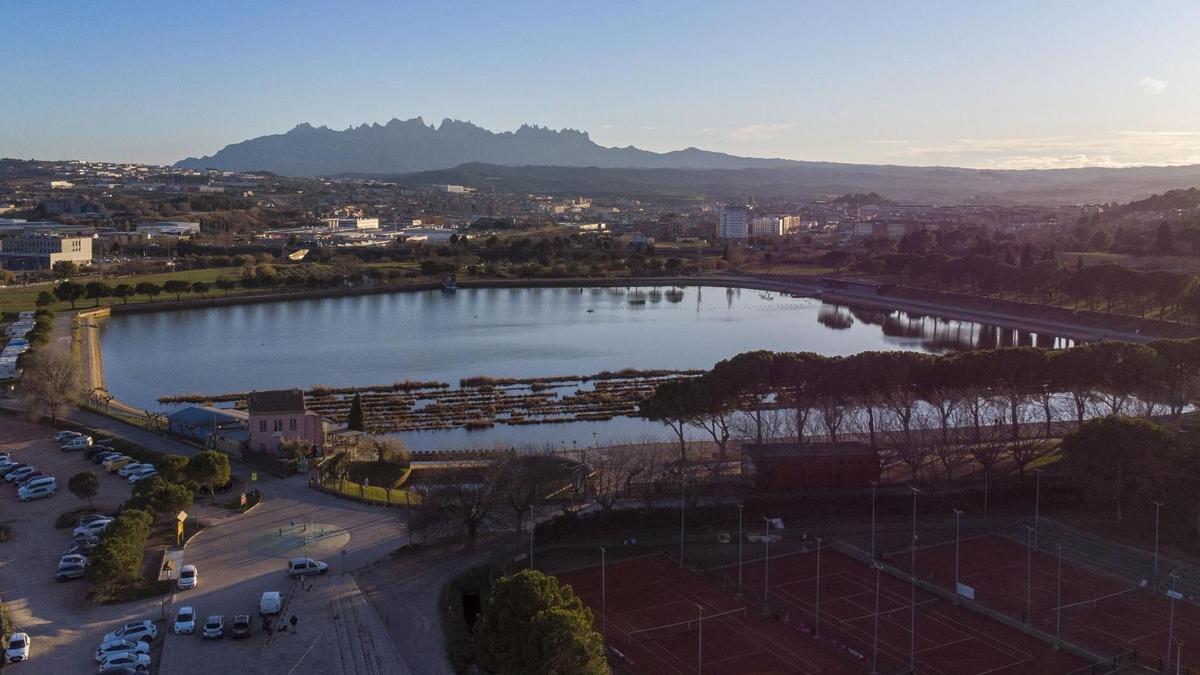 Imatge del llac de l’Agulla, on es fa el primer pretractament de l’aigua per a la seva potabilització