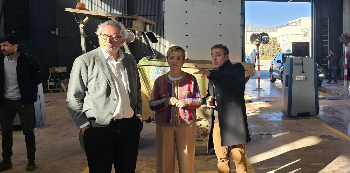 Marian Cano, durante la visita a las instalaciones de Catarroja.