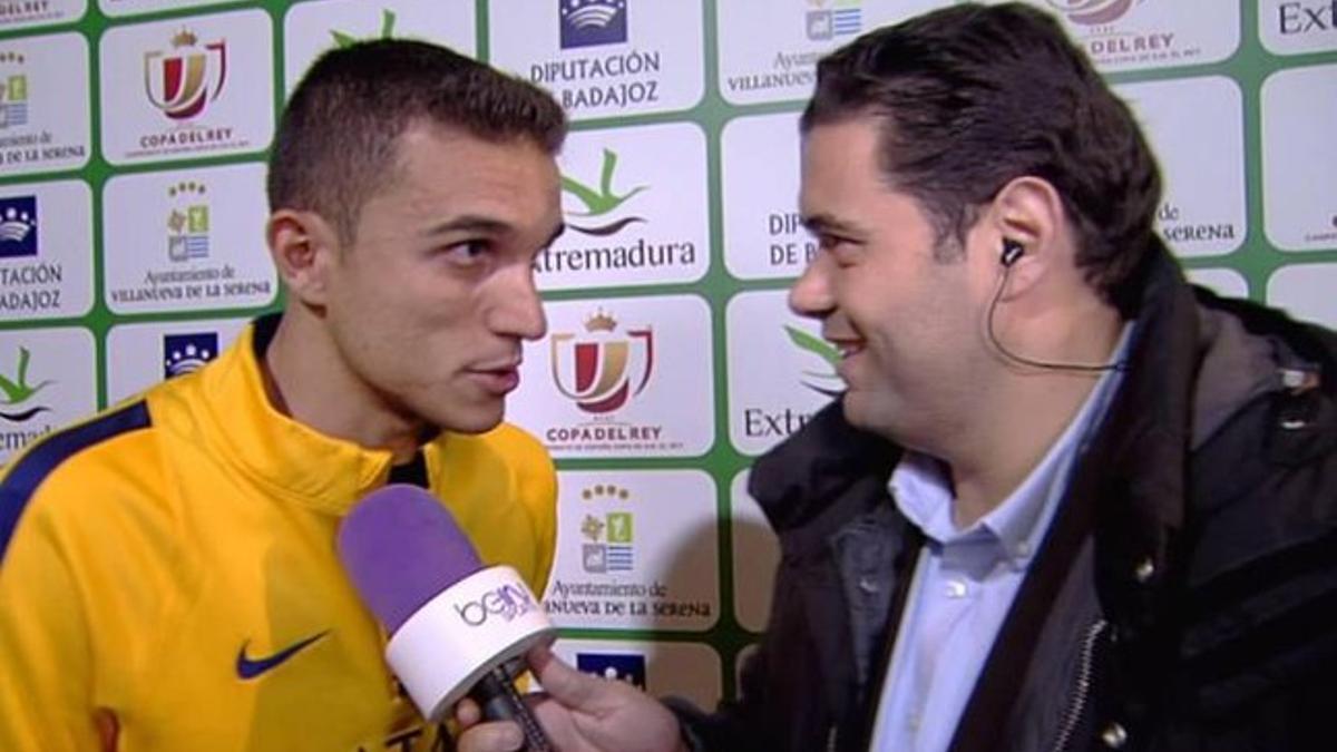 Masip, durante la entrevista con Acraf Ben Ayad