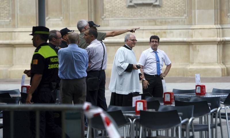 Fotogalería: Explosión en el interior de la basílica del Pilar