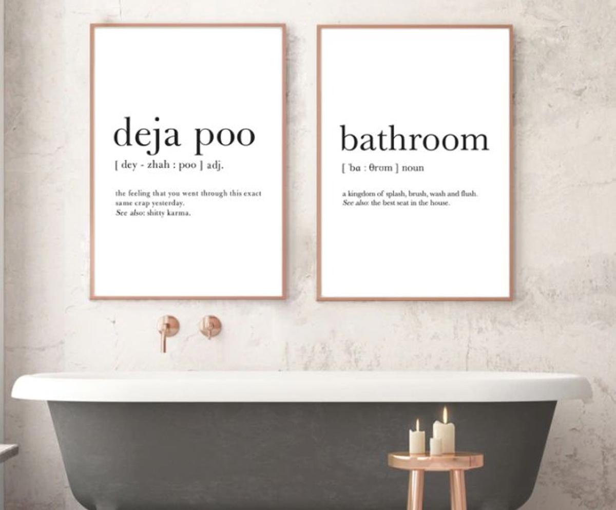 Cuadros decorativos para baño