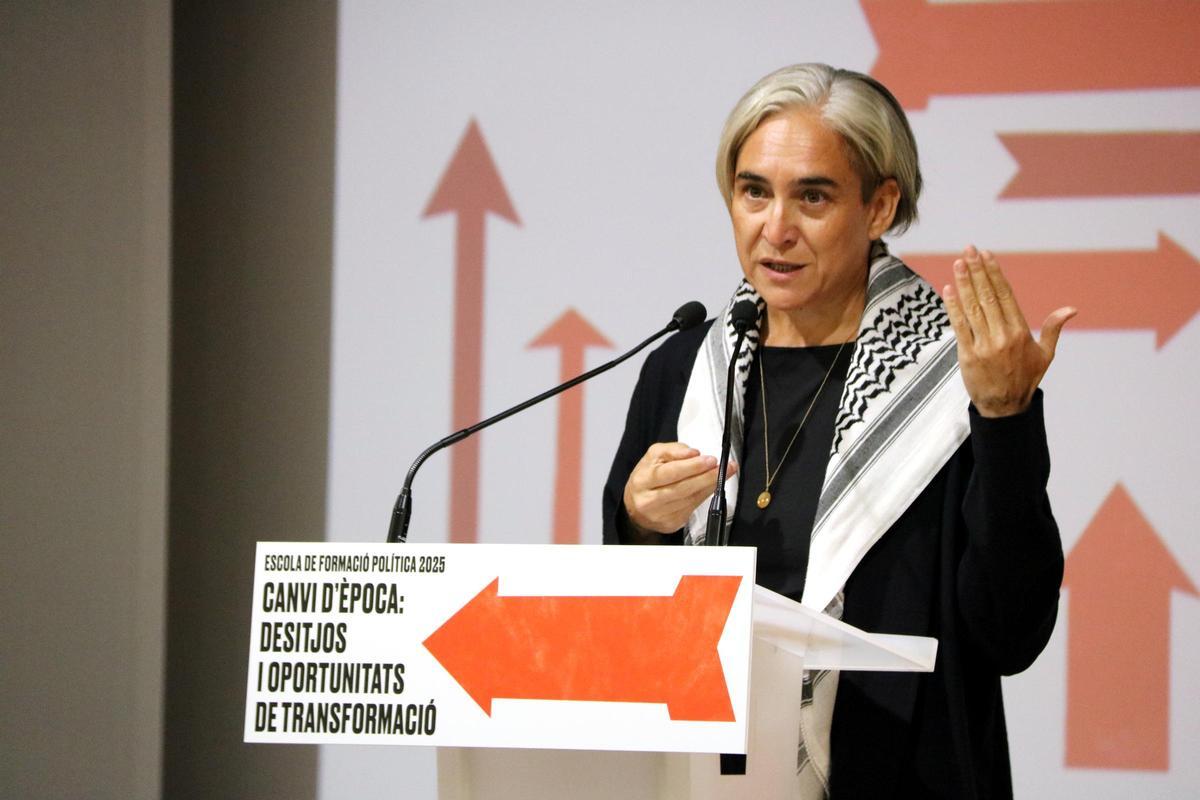 L'exalcaldessa de Barcelona i presidenta de la Fundació Sentit Comú, Ada Colau, en l'obertura de l'Escola de Formació Política 2025