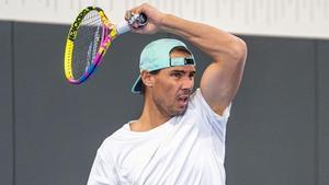 Rafa Nadal entrenando en la Rafa Nadal Academy.