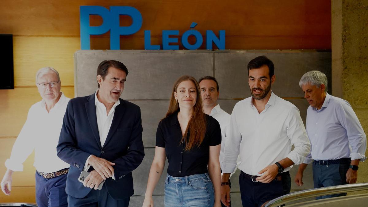 Ester Muñoz, esta mañana en el PP de León.