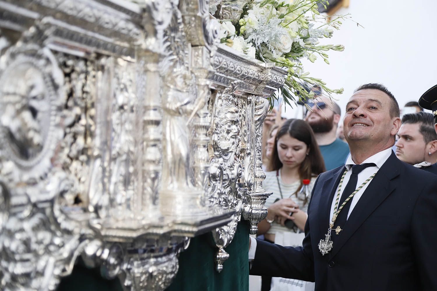 Traslado de la Virgen de La Paz hacia la Catedral antes de su coronación