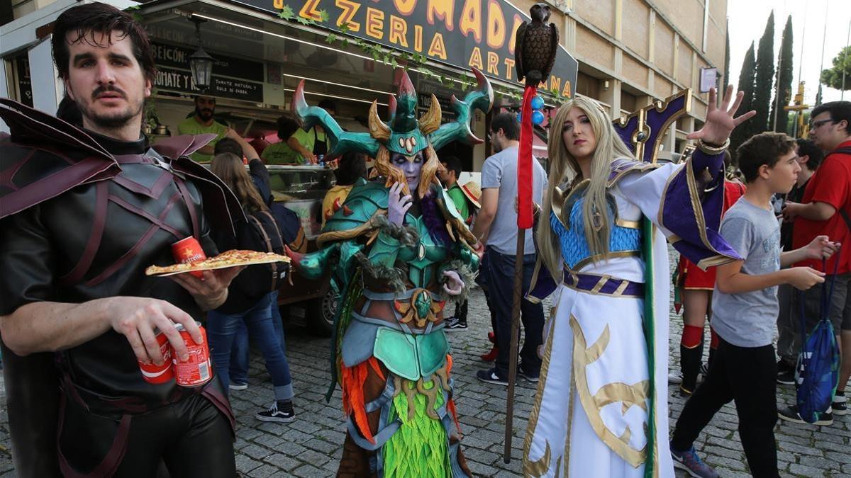 Cosplayers en el Saló del Manga.