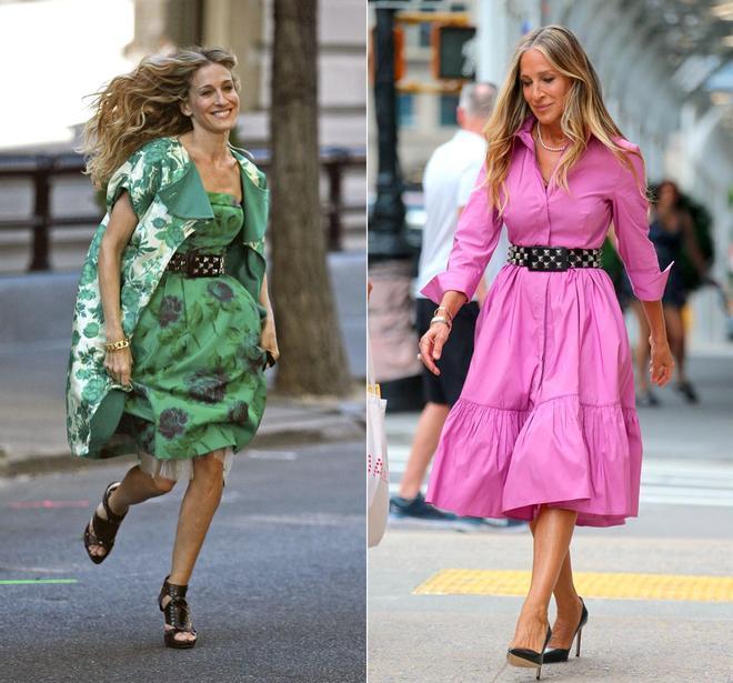 Carrie Bradshaw recupera su mítico cinturón de tachuelas de 'Sexo en Nueva York' en 'And just like that'