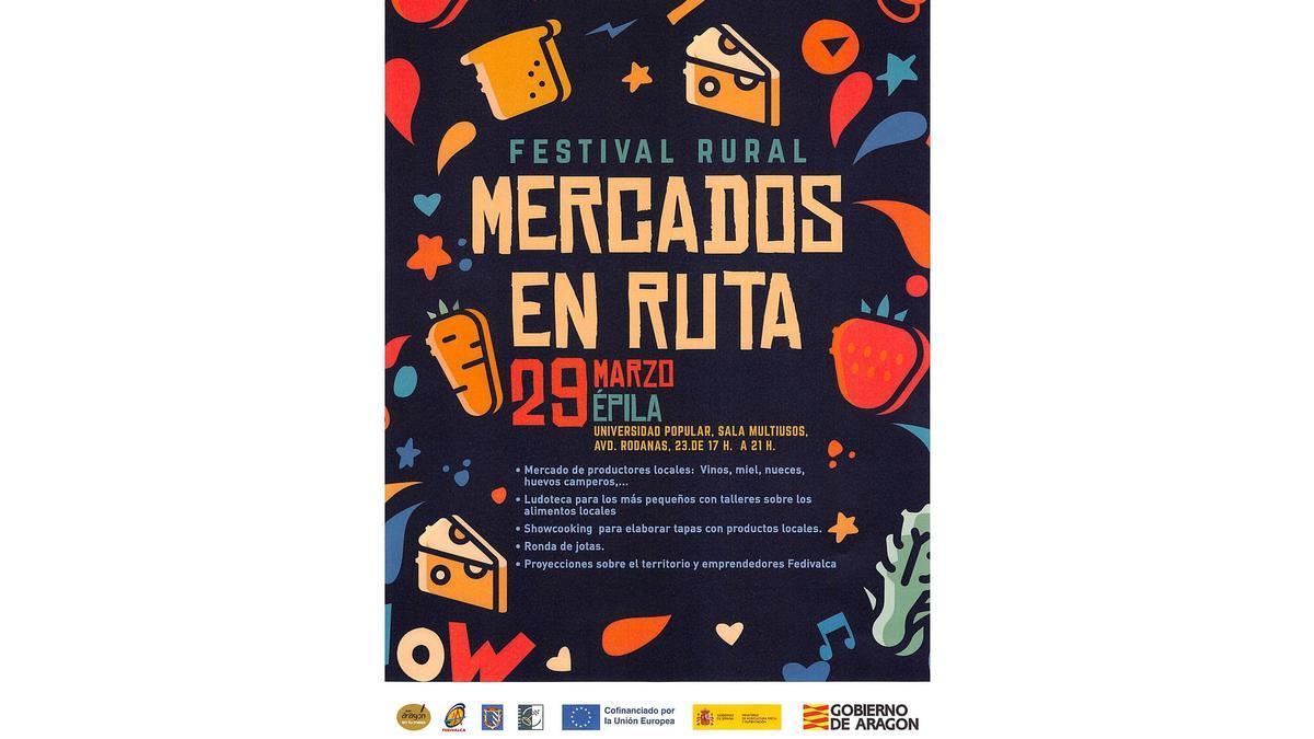 Cartel del Mercado Agroalimentario de Fedivalca en Épila.