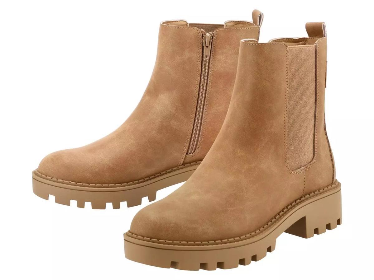 Botas ante marrón suela track.