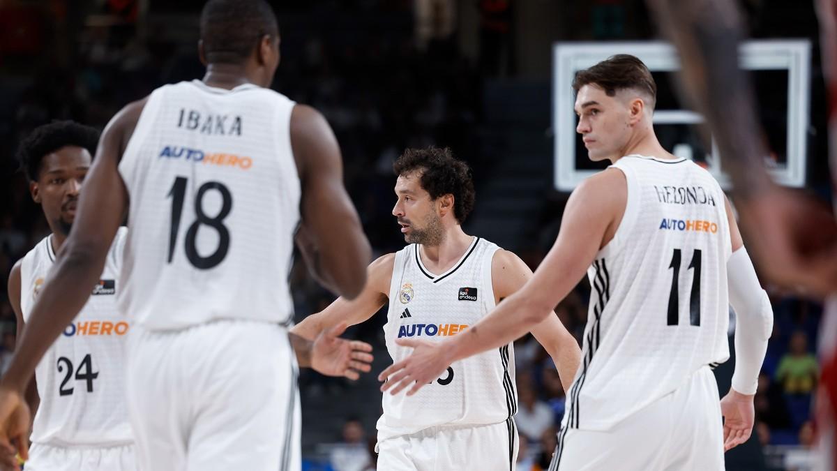 Jugadores del Real Madrid durante un partido