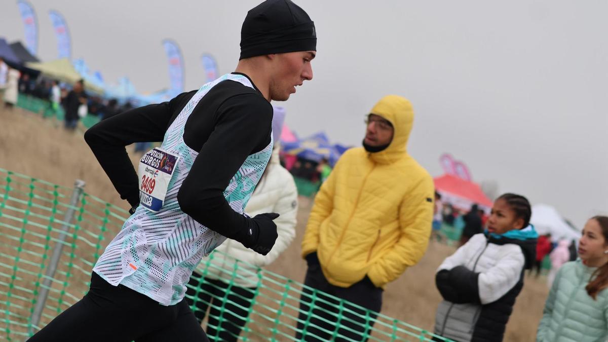 Xavi Cabanilles Añó, en el Nacional de Cross de Atapuerca (Burgos)