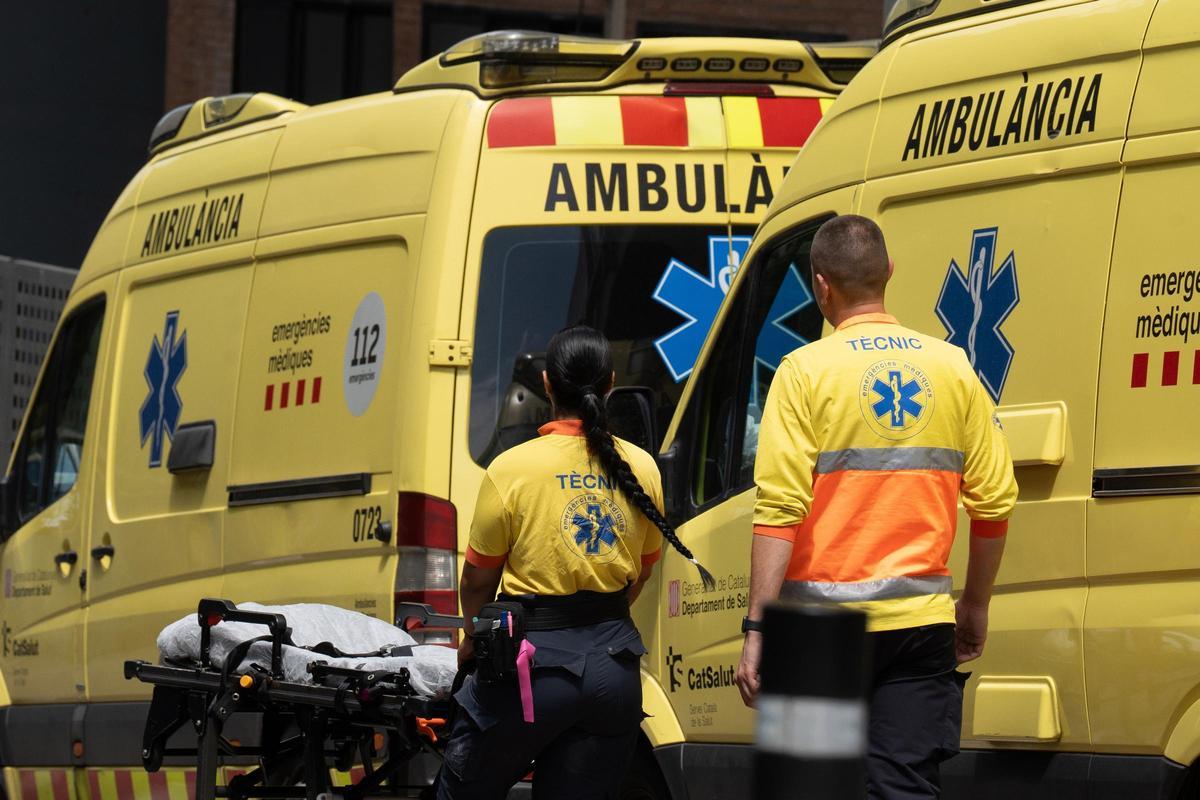 Ambulancias del Sistema d'Emergències Mèdiques.