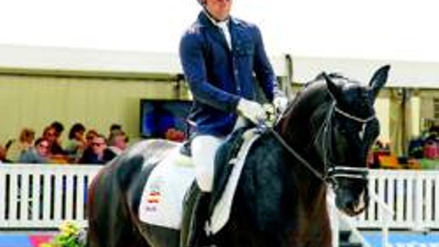 El jinete Juan Francisco Fernández, en el campeonato del mundo de Alemania