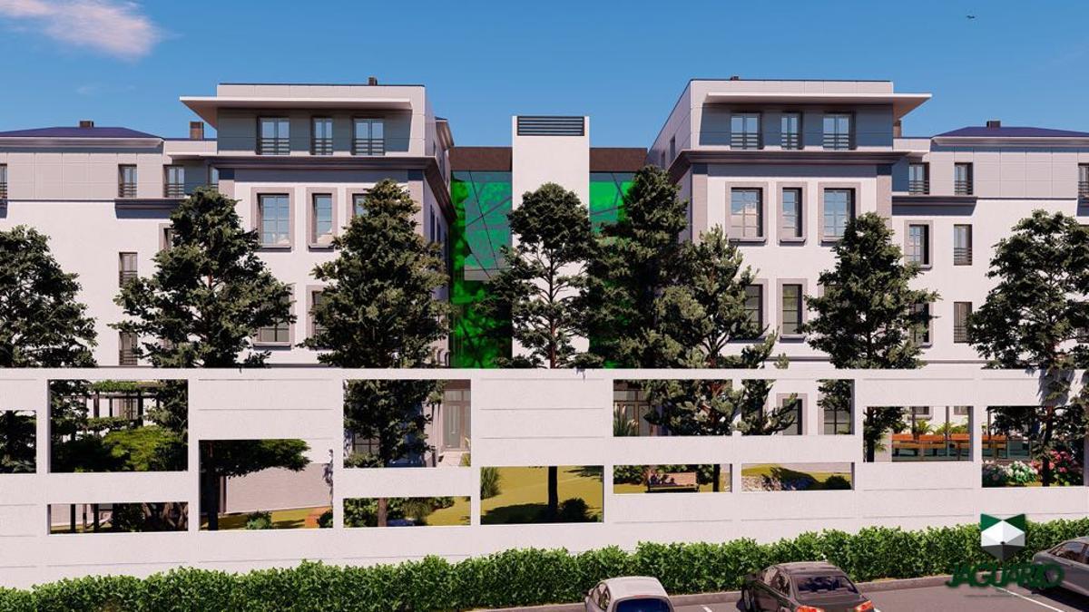 Imagen del proyecto inicial de la nueva residencia de mayores de Plasencia.