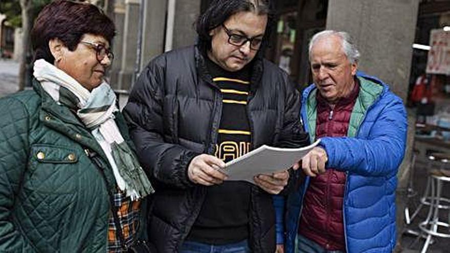 Desde la izquierda, Leal, Cisneros y Peláez, ayer en Zamora.