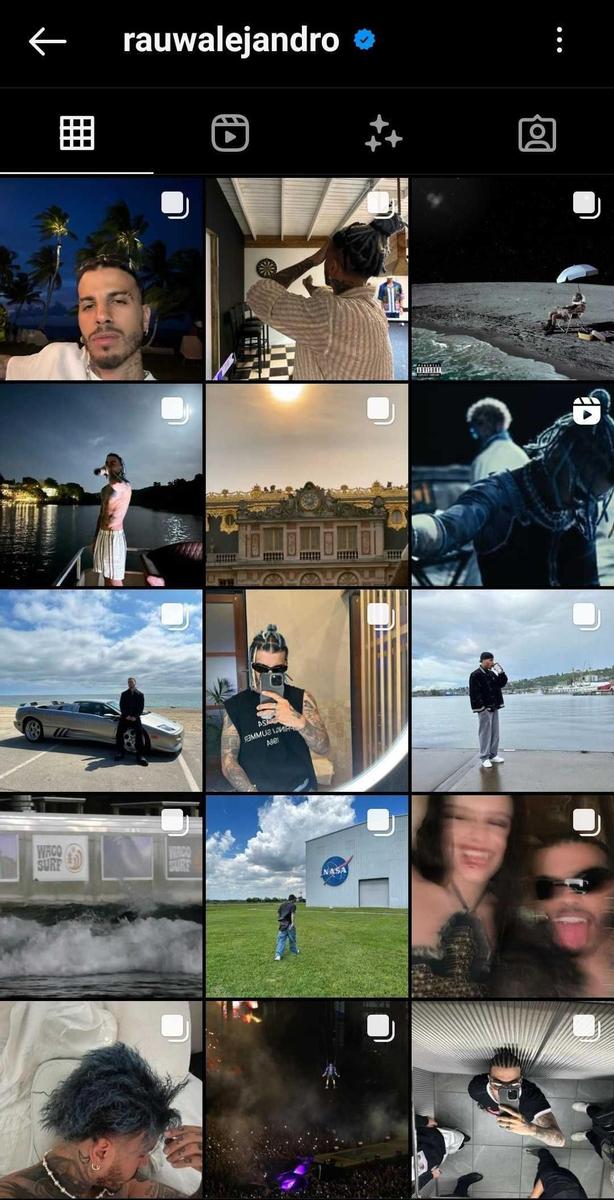 Rauw Alejandro se 'camufla' en Instagram tras su ruptura con Rosalía