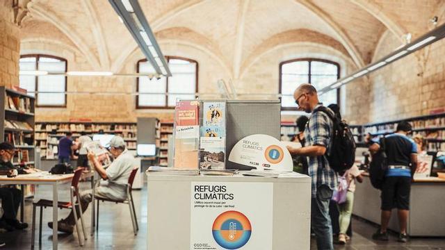 Un dels espais de la xarxa de refugis climàtics de Barcelona.