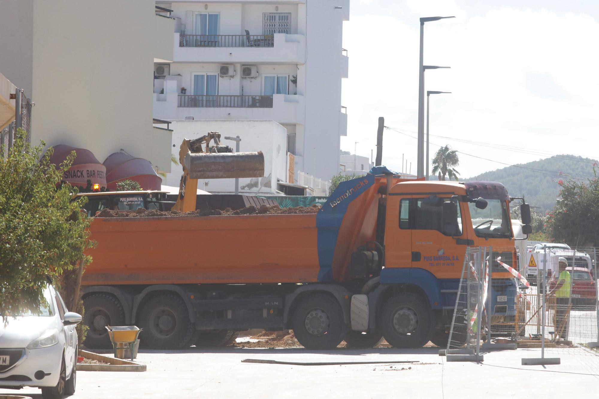 Trabajos en Caló de s'Oli el viernes 30 de septiembre