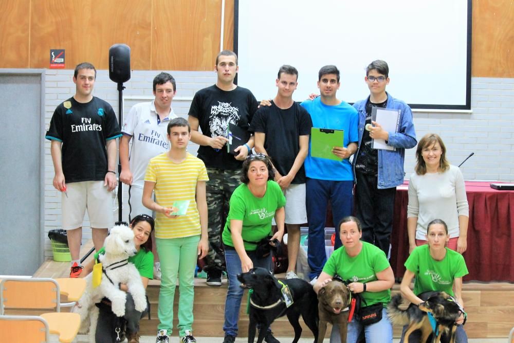 Alumnos discapacitados animan a adoptar perros