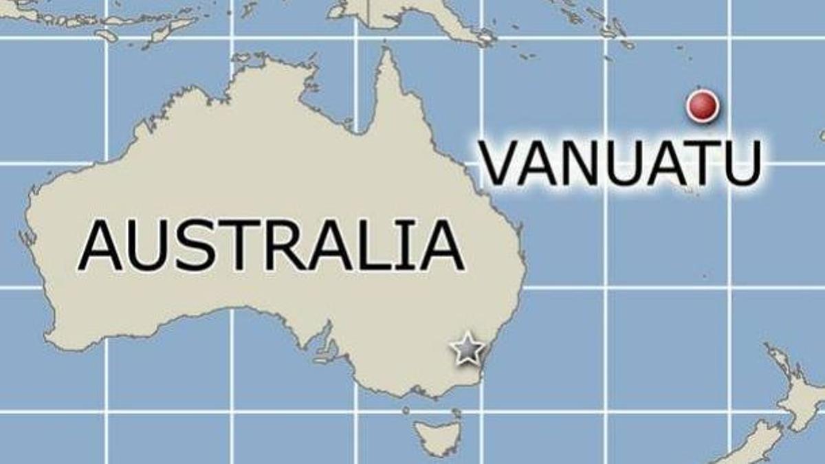 Localización de Vanuatu en el mapa.