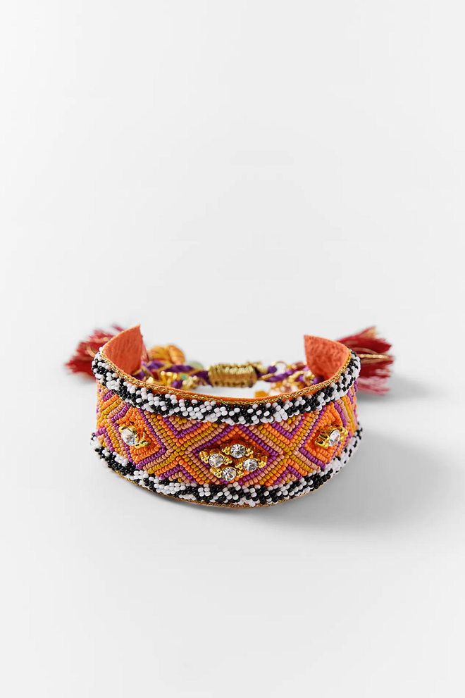 Pulsera ancha de colores de Zara