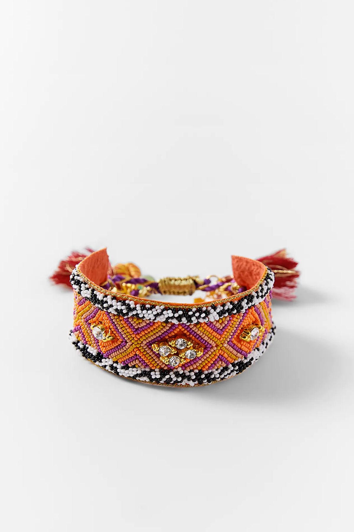 Pulsera ancha de colores de Zara